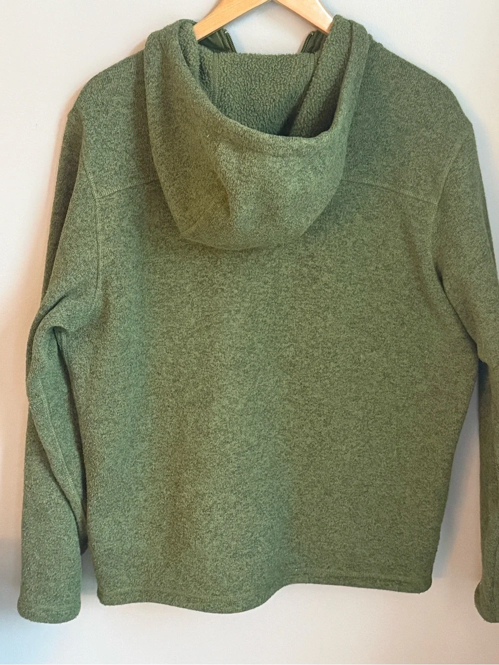 The North Face Men’s Olive Green Full-Zip Fleece Hoodie